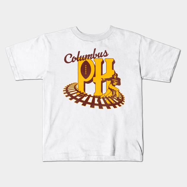 Defunct Columbus Panhandles Football Team Kids T-Shirt by Defunctland